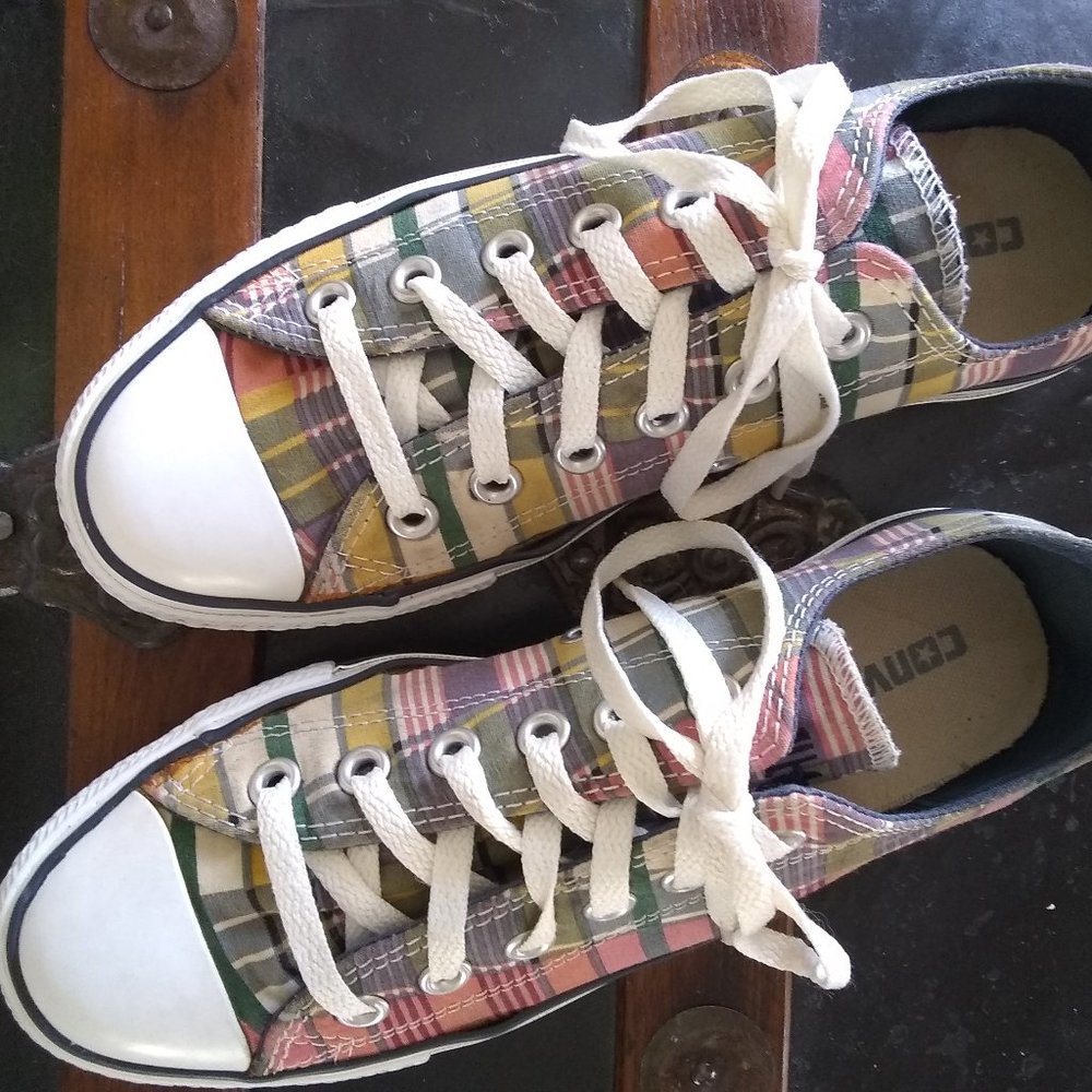 Converse All Star plaid low top womens